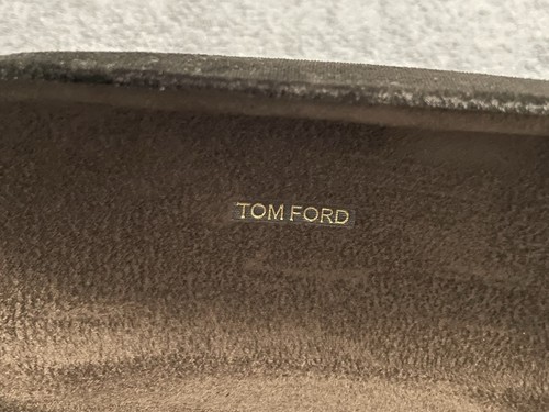 Tom Ford Velvet Sunglasses Eye Glasses Hard Case Only Clamshell Black Brown - Picture 5 of 6