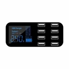 8-Port USB C Car Charger Station with LED Screen, Multi Device Charging Hub