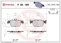 Brembo Bremsbelagsatz, Scheibenbremse Hinterachse U.A. FüR Audi, Cupra, Ford