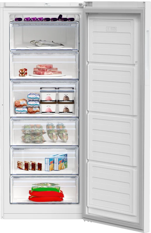 Congelatore Freezer Verticale BEKO Cassetti 215 Litri Classe E Monoporta 150 cm, fotografia 3 di 9