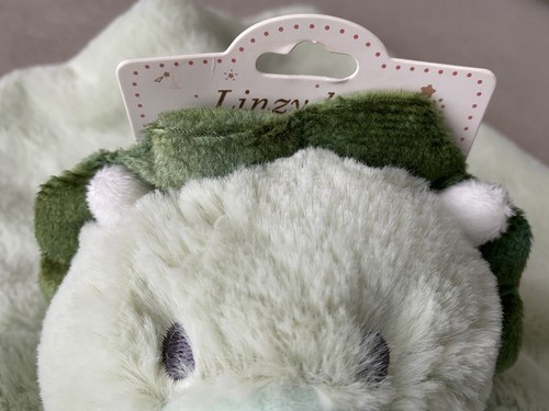 Linzy Baby Lovey Dinosaur Rattle Infant Security Blanket Green - Picture 3 of 9