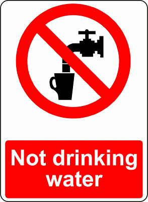 #ad NOT DRINKING WATER OSHA DECAL SAFETY SIGN STICKER 3M USA MADE $398.16
