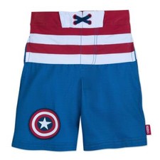 Marvel Captain America Swim Trunks Shorts Boy Size 5/6