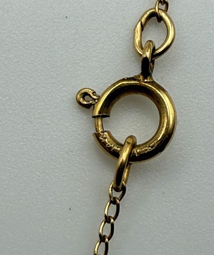 Vintage Gold gefüllt geätzt kleine zierliche Kreuz Anhänger Halskette - Bild 4 von 10