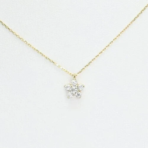 VETEMENTS Ciondolo donna in oro giallo 18 carati con diamanti tondi naturali 0 75 ct