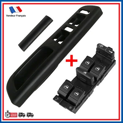 Cache Noir avec Commande de Lève Vitre prévu pour VW BORA GOLF IV PASSAT B5 B5.5 - Photo 1/4