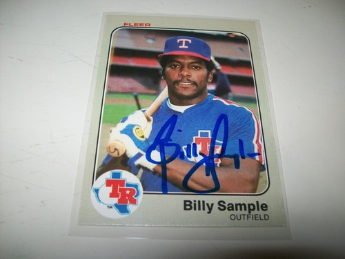 1983 FLEER BILLY SAMPLE AUTOGRAPH SIGNED AUTO #577 TEXAS RANGERS | eBay