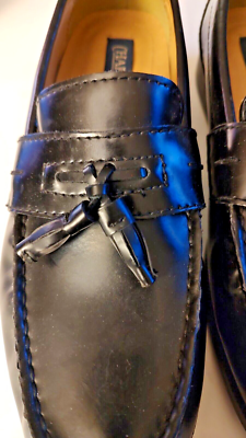 CHAPS Mens Black Leather Tassel Loafers Size 10 M 96-8334 CHAPS Mens Black Leather Tassel Loafers Size 10 M 96-8334 | eBay main image 3