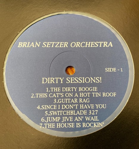 BRIAN SETZER ORCHESTRA DIRTY SESSIONS ROCKABILLY LP - Picture 2 of 2