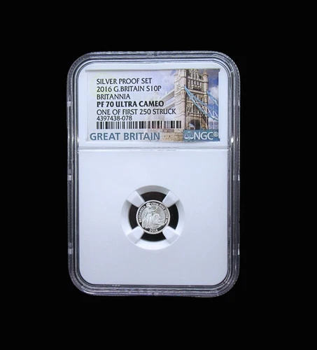 2016 Great Britain 10 Pence Silver Britannia 1/20 oz. Coin PF 70 Ultra Cameo NGC