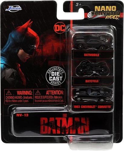 Batmobile 3 Pack Diecast Nano Rides Set Modelos - Imagen 2 de 11