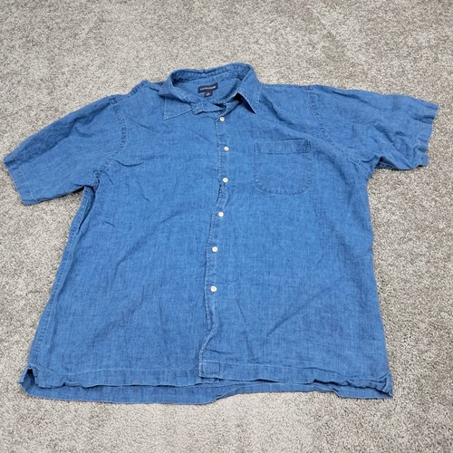 Lands' End Herren Denim Knopfleiste Hemd blau X-Large - Bild 1 von 10