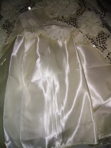 Girl's 6x American Princess Ivory Cream Sequin Special Occasion Wedding DRESS - Picture 10 of 10