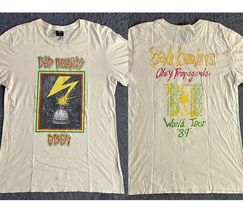 bad brains Tシャツ 89ツアー　Lサイズ ダークグレー bad brains Tシャツ 89ツアー Lサイズ ダークグレー（セール