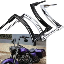 DNA MONSTER 12'' 14'' 16'' 18'' Ape Hanger Fat Bars 1-1/2" Handlebar For Harley