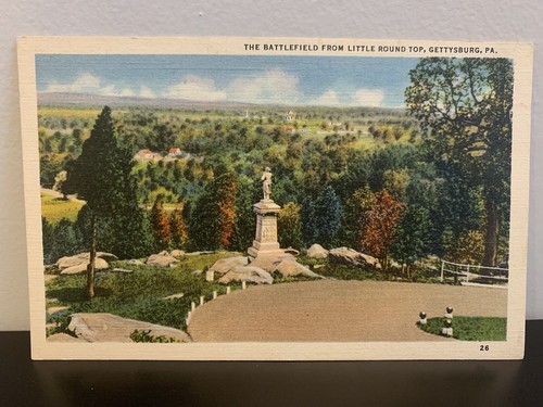 The Battlefield From Little Round Top Vintage Postcards Gettysburg Pennsylvania - Picture 1 of 2