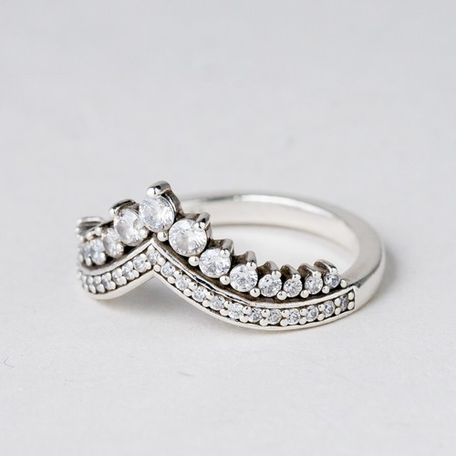 Silber Ring 925 Weiße Steine Größe 51 (16,2 mm Ø) 2,79 g - Bild 1 von 8