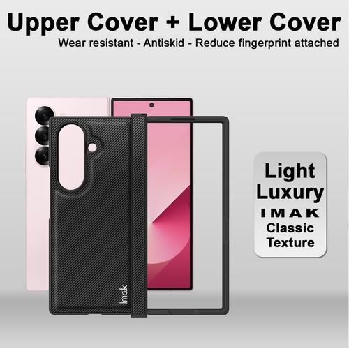 IMAK For Samsung Galaxy Z Fold7, Luxury Business Carbon Fiber PC Slim Cover Case - 第 1/7 張圖片