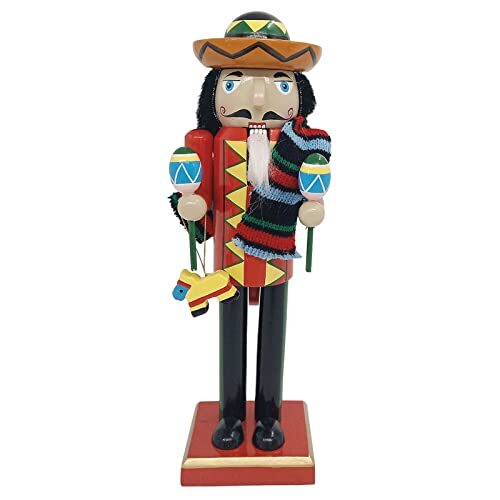 Santa's Workshop Mexican Santa Wood Christmas Nutcracker 12 Inch Multicolor - Picture 1 of 2