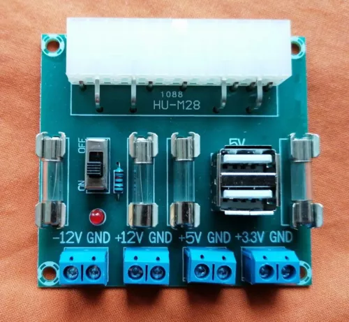 ATX Netzteil  Modul 12V 5V 3.3V  20/24-pin + USB Break out Board Versand aus D