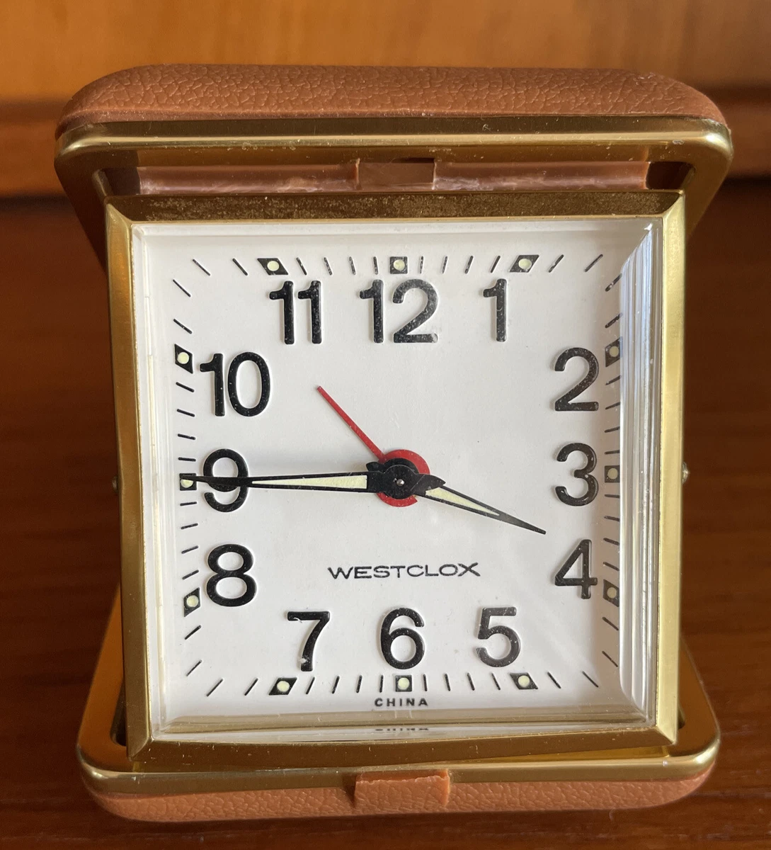 WESTCLOX POCKET WATCH MECHANICAL SYSTEM CLOCK ALARM TRAVEL VINTAGE CHINA