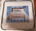Sleep Happy Bliss Bedding 3 piece Mini set Queen comforter with 2 Shams 