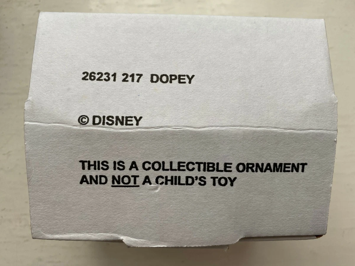 GROLIER Disney Weihnachtsbaum Ornament Dopey Zwerg Figur Präsident Edition