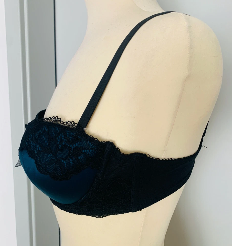 C&A Lingerie Süßer Damen Baloconette BH Bügel gepolstert 75C Spitze & Schleife - Bild 2 von 4