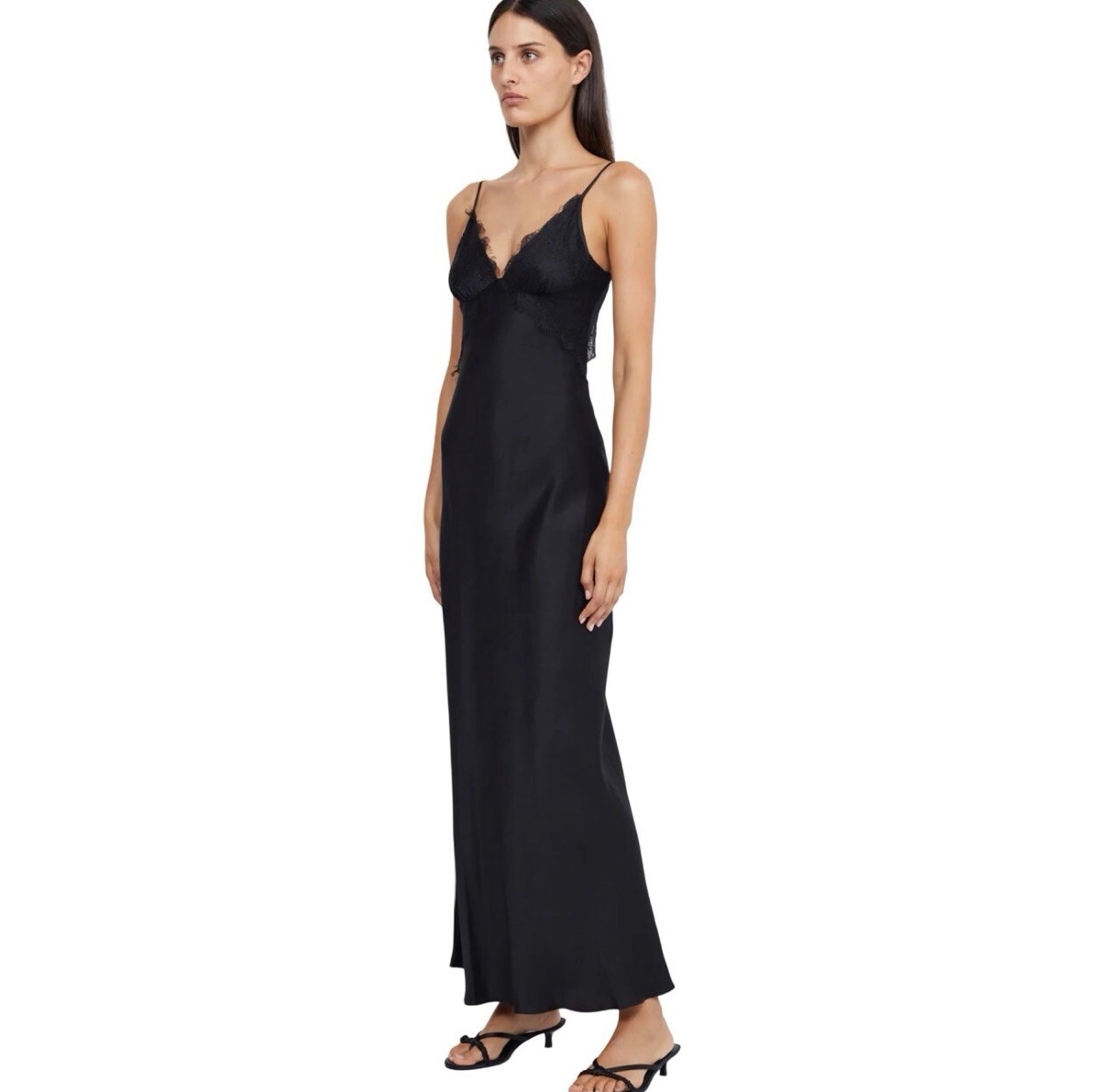 【関税込み】BEC + BRIDGE ブラック Aspen ミディアムドレス Bec + Bridge Emery Black Lace Maxi Dress Whimsigoth Size 8