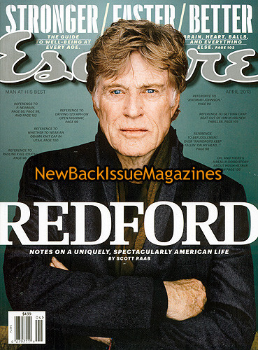 Esquire 4/13,Robert Redford,Lena Headey,Eliza Coupe,Ben Harper,April 2013,NEW - Picture 1 of 1