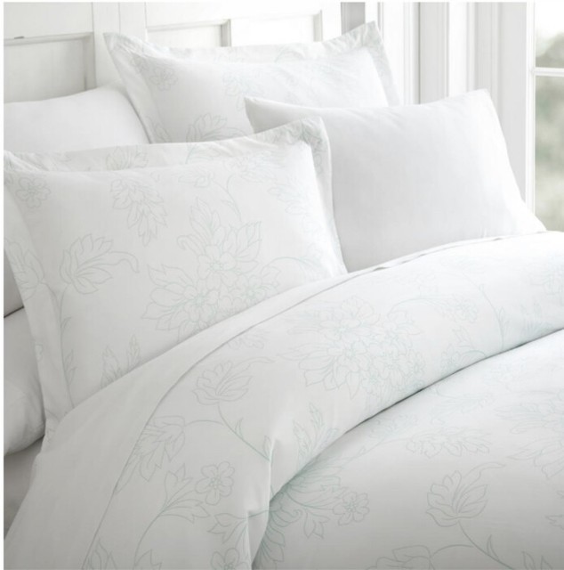 Simply Soft 3 Piece Patterned Duvet Cover King Cal King Brand