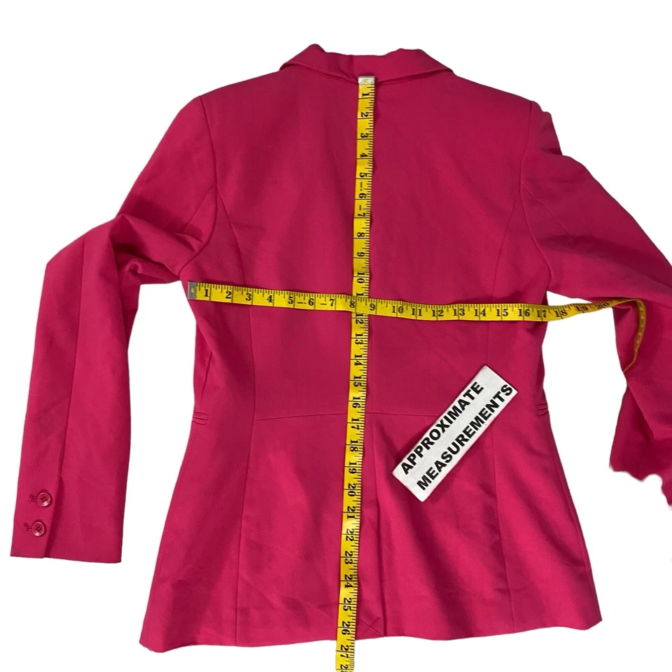 Blazer Forever 21 Mujer Grande Rosa Barbie Trabajo Oficina Preppy Chaqueta Informal Foto 2 de 4