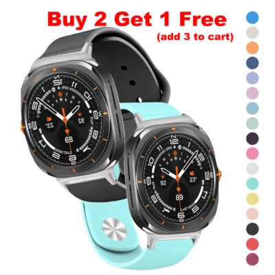 For Samsung Galaxy 7Ultra /Ultra 2025 47mm Watch Band Silicone Wrist Strap Sport
