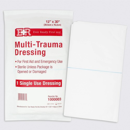 Ever Ready Erste Hilfe Multi-Trauma steriler Vliesverband 12” x 30” - 2er Pack - Bild 4 von 7