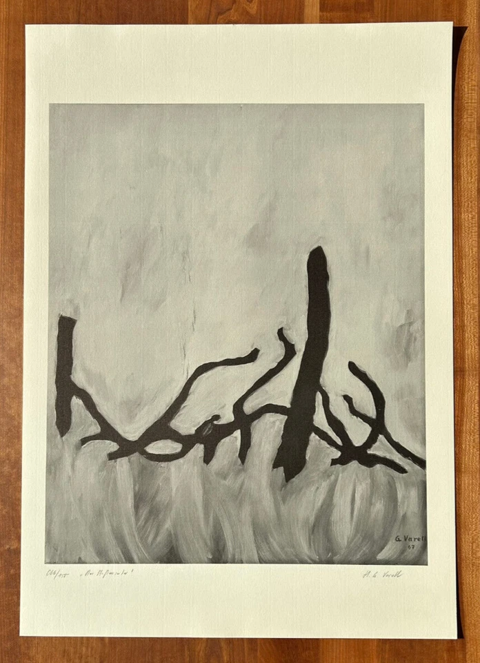 2x Heinz Günther VARELL, Lithographie, abstrakt / Fantasie, handsigniert, limiti - Bild 3 von 4