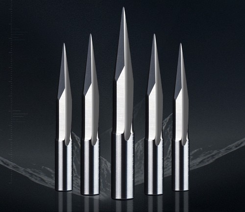 10pc 4mm x20° x 0.4mm double straight flute sharp tool Engraving CNC router bits - Picture 2 of 9