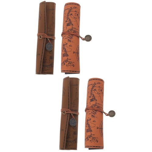 4 Stück Bleistift-Rolltasche im Retro-Stil, Stiftrolle, Federmäppchen, Halter, - Bild 12 von 12