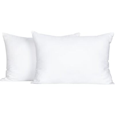  2 Pack Small Cotton Down Alternative Pillows, Super Soft and Breathable Small 