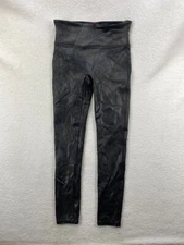 Spanx Leggings Women’s Large Black Faux Leather High Rise Shaping Slim Fit Pants