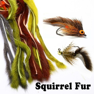 Pine Squirrel Zonker Strips 2-3mm Micro Squirrel Fur Strips Streamer Fly Tying
