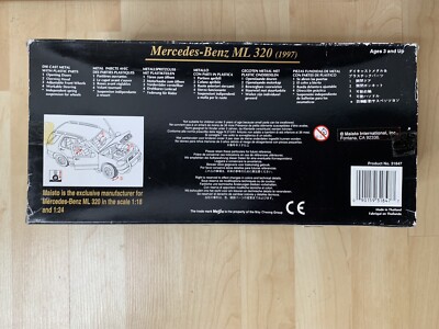 1/18 Scale 1997 Mercedes-benz Ml320 Diecast Model W163 SUV