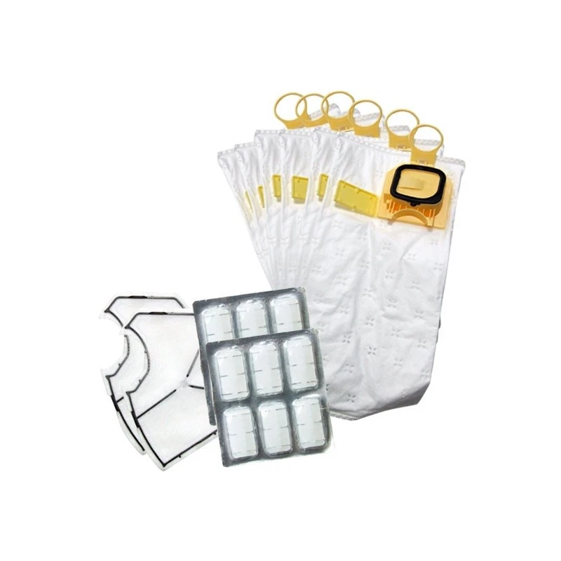 SACCHETTI FOLLETTO VK 140 VK 150 12PZ +12 PROFUMI +2 FILTRO MOTORE SACCHI FILTRI