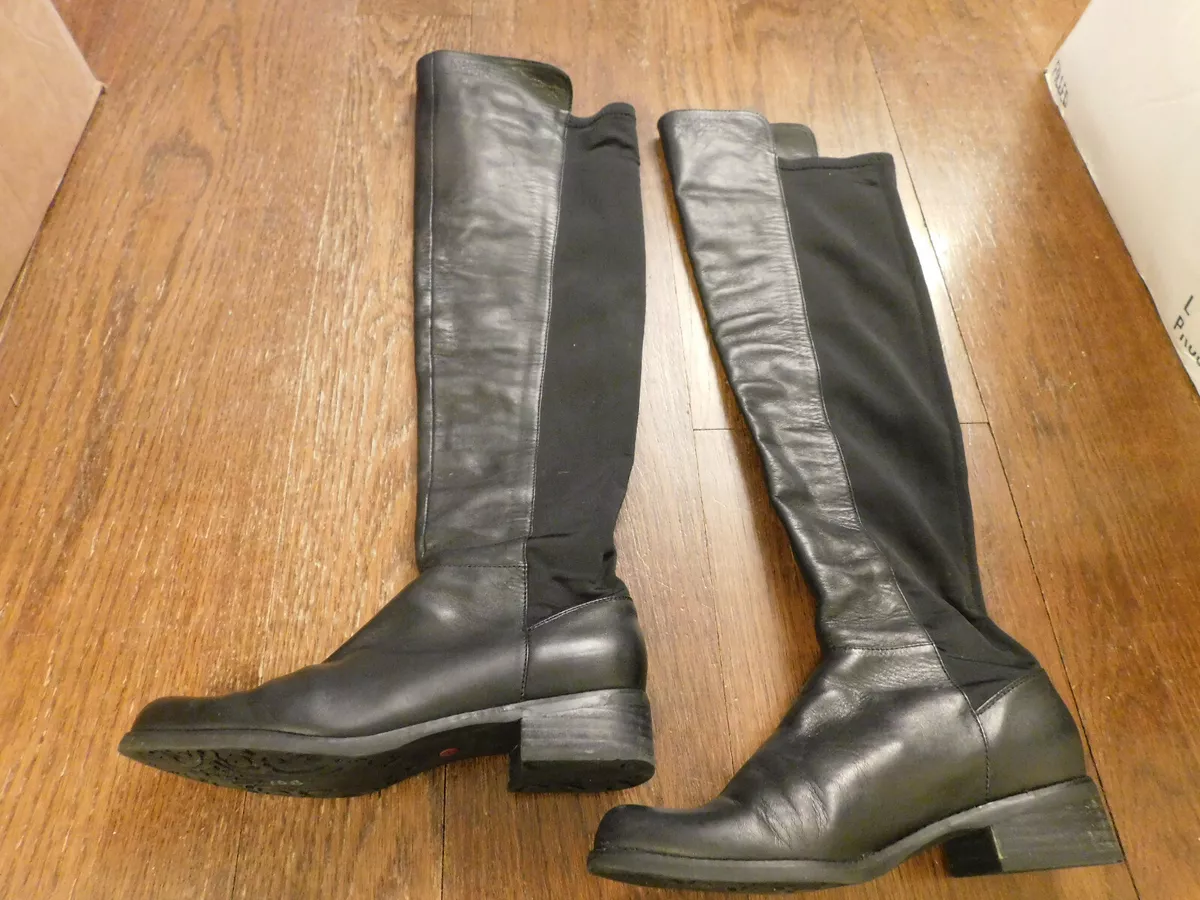 Blondo Women s Velma Leather Lycra Over the Knee Boots in Black Sz 7 EUC Clean