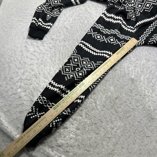 Fabletics Fleece Einteiler Overall mit Kapuze schwarz weiß Fair Isle Damen Größe S - Bild 10 von 11