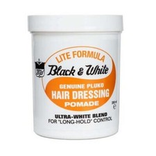 Image of Black And White Hair Dressing Pomade Long Hold Control Ultra White Blend 200ml