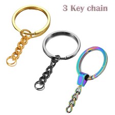 3 Mens Creative Alloy Steel Metal Keyfob Car Keyring Keychain Key Chain Ring ODM