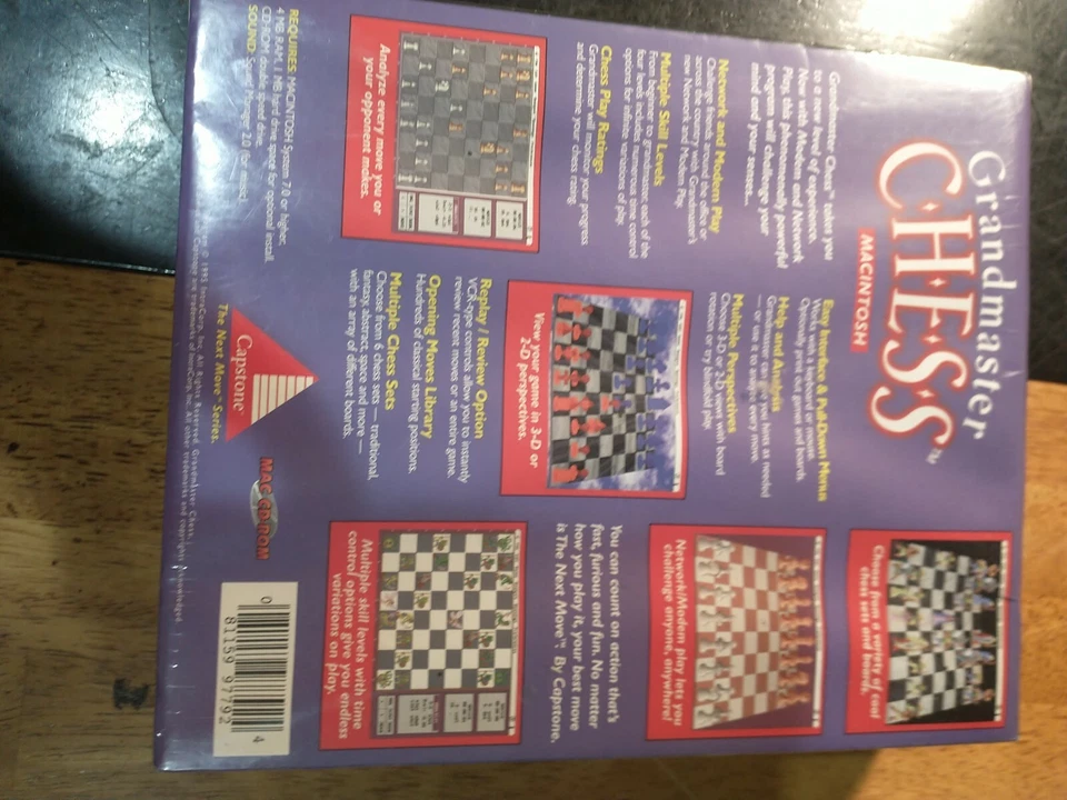 * Grandmaster Championship Chess New In Box PC Game 1995 Capstone CD-Rom - Image 3 of 4