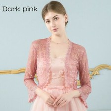 Bridal Lace Bolero Wraps Wedding Shrug Cape Stoles Women Tulle Cardigan Tops