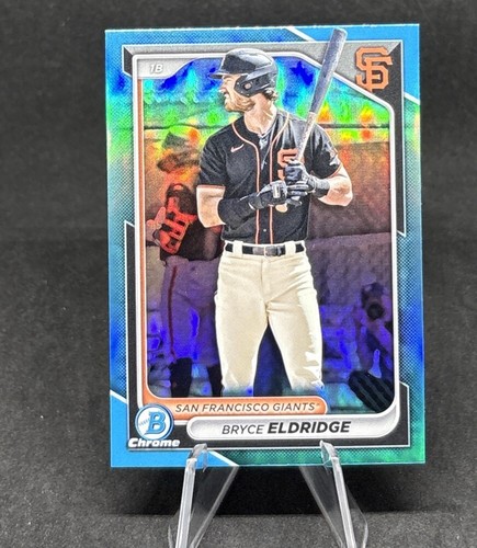 2024 Bowman Draft Chrome Sky Blue Refractor #BDC-48 Bryce Eldridge - Picture 3 of 5