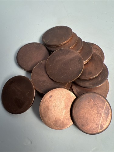 20 US Coin Blank Lincoln Penny Cent Planchet Mint Ground Down Coin 6G/.2oz